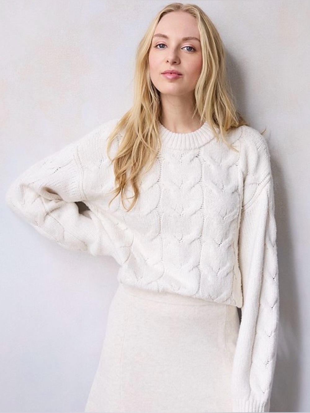 NEW…LC Lauren Conrad Cozy Cable Knit Sweater